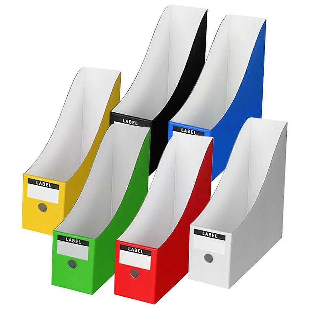 Paper Material Document Box Organizer for Storing 6Pcs Desktop File Storage
