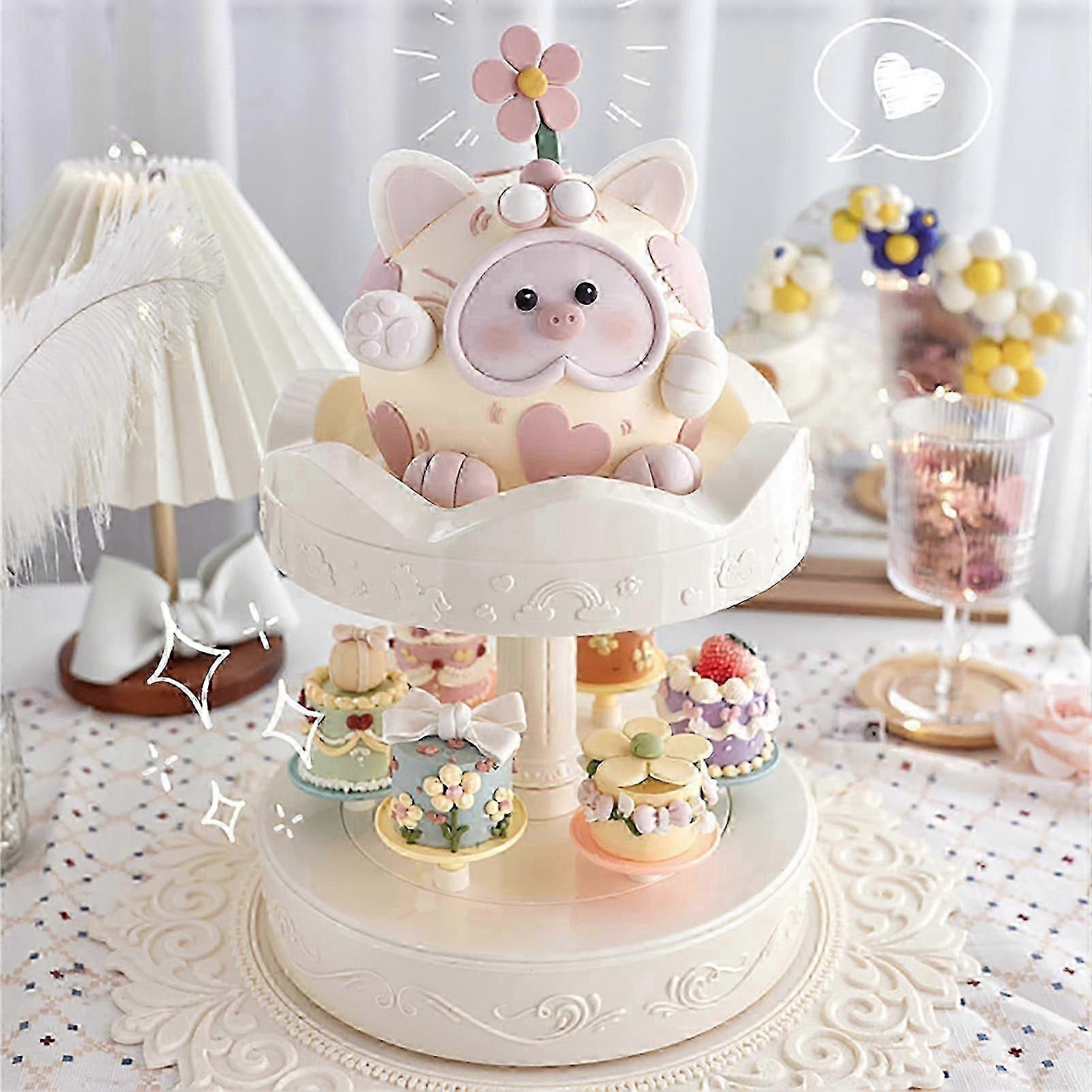 Automatic Rotating Dessert Display Stand compatible with Wedding Party Supplies