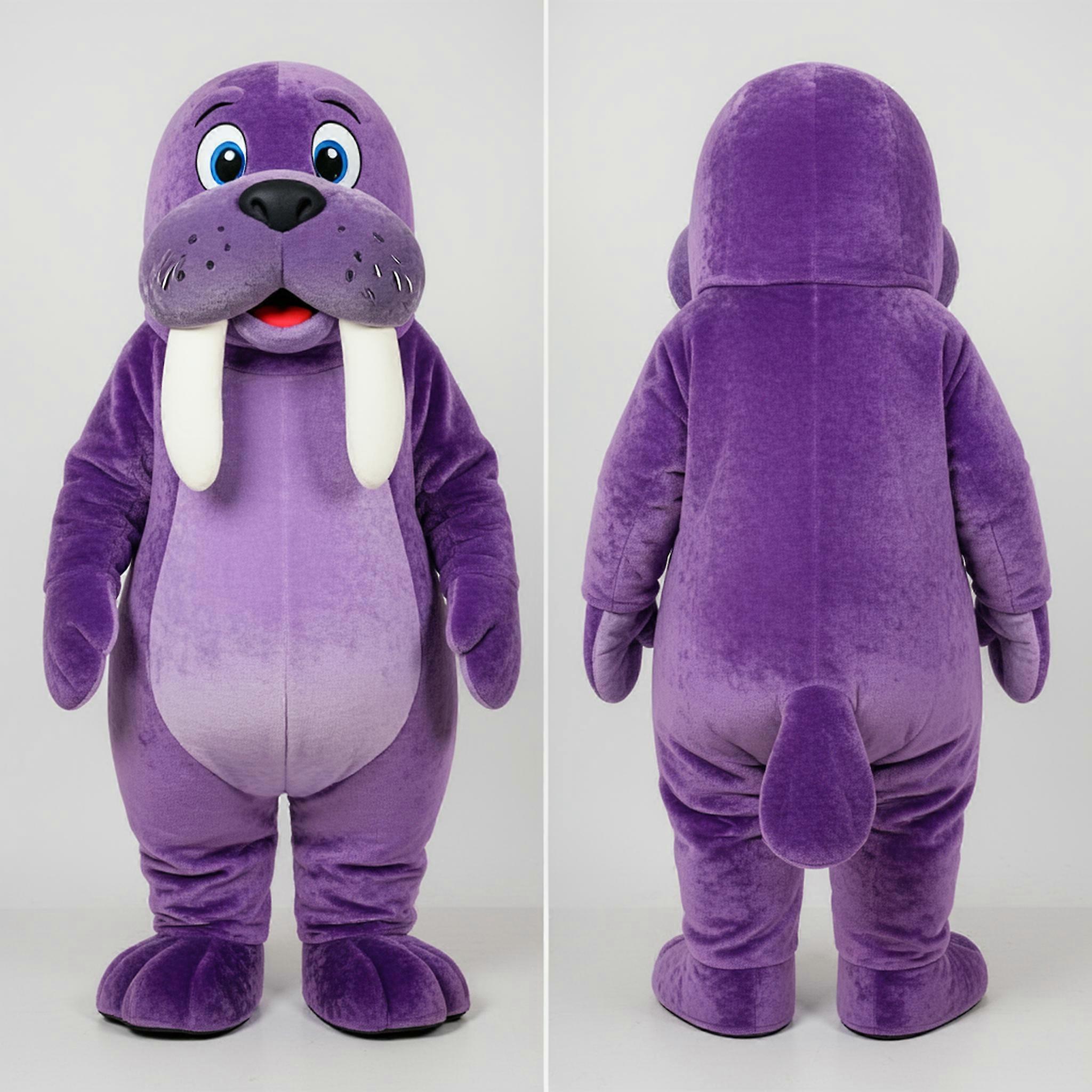 MASTICOT Purple Rounded Walrus Mascot