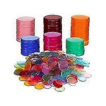 100PCS Bingo Chips Plastic Round Pieces Markers for Bingo Game Cards Counting Game Accessories 26-27