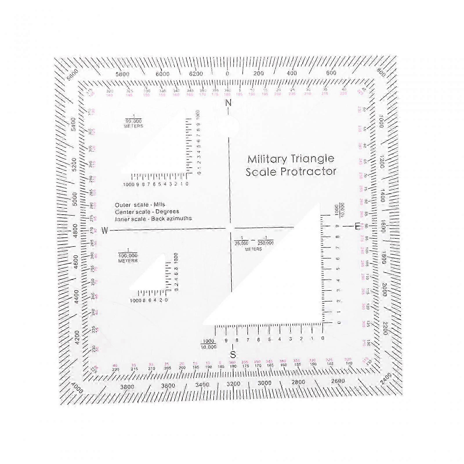 Technical protractor for land navigation and engineering 26-27