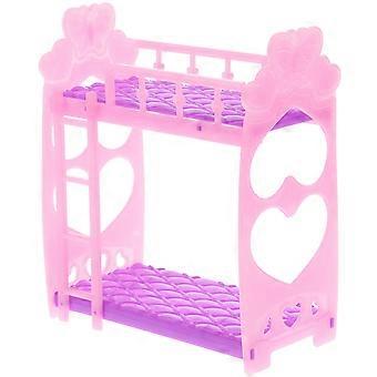 Miniature Doll Bunk Bed Furniture for Decor Plastic Kids Gift