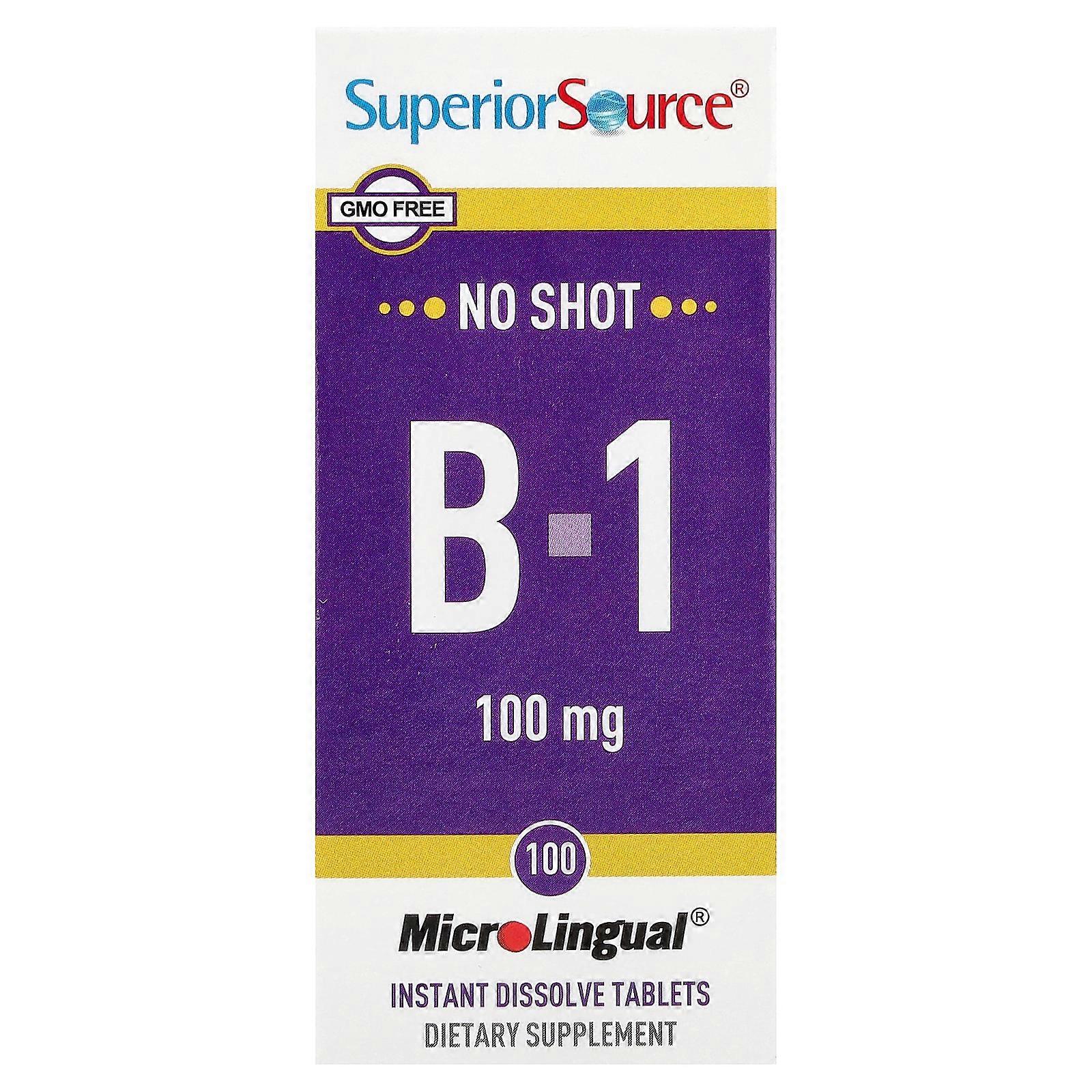 3 x Superior Source, B-1, 100 Instant Dissolve Tablets