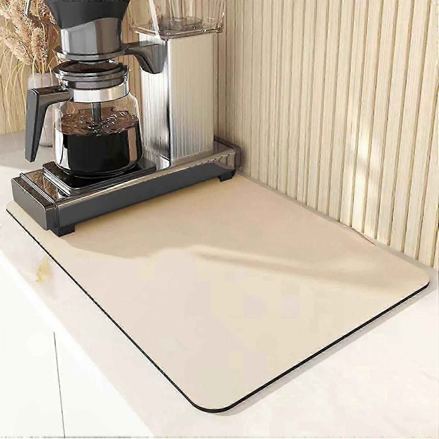 Quick-Drying Kitchen Countertop Draining Mat, 50 x 40 cm, Absorbent and Durable Surface Protector