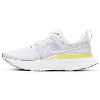 Nike React Infinity Run Flyknit 2 Blanc Citron Clair Femme CT2423-100