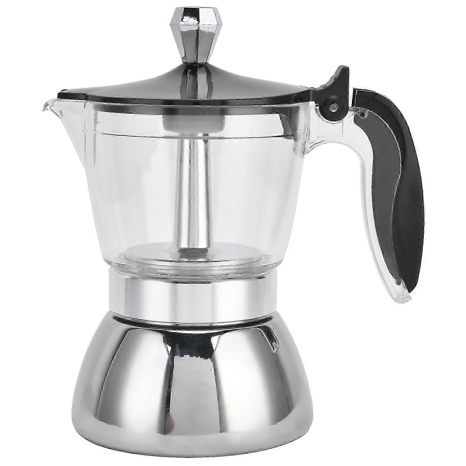 200ml Transparent Stainless Moka Pot