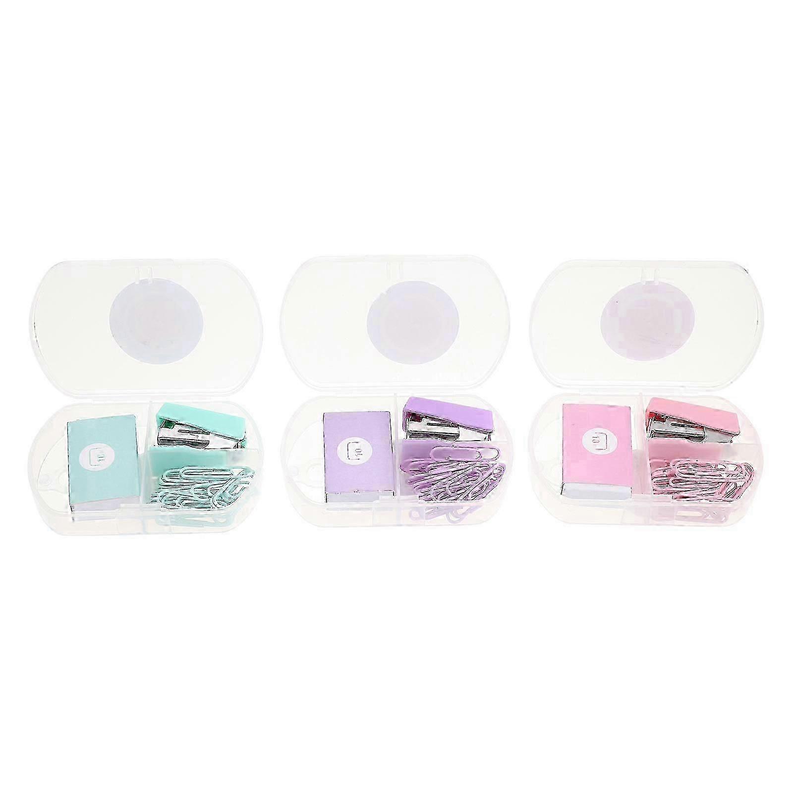 Office Stapler Kit Stapler Clips Set for Binding 12Sets Multi-Use Tools