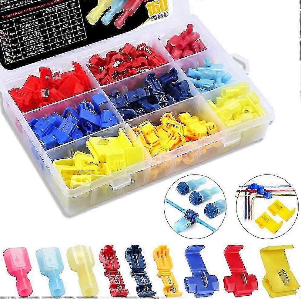 160pcs Self-Stripping T-Tap Connector Kit