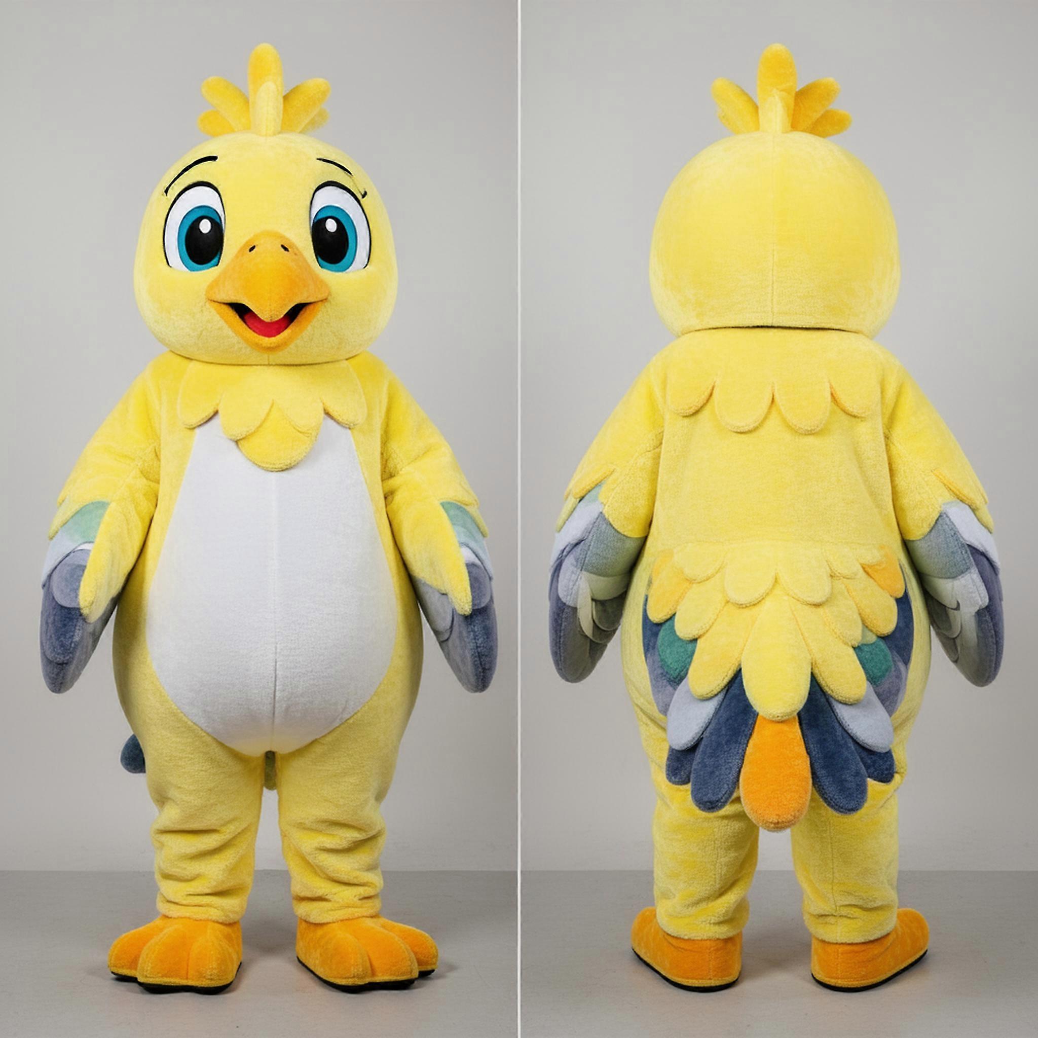 MASTICOT Lemon Yellow Rounded Passenger Pigeon Mascot