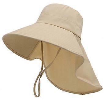 Sommerhatte Udendørs UV Anti-halsbeskyttelse Solskærme Til Damer Fiskeri Vandring Bred Skygge Sjal Solcreme Hestehale Kasketter Til Kvinder