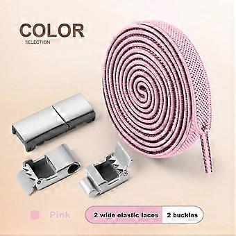 1Pair Magnetic Lock Shoelaces 8MM Elastic No-Tie Sneaker Laces for Kids & Adults Flat Shoelace for Shoes