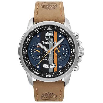 Timberland Bradshaw quartzo relógio homem analógico com pulseira de couro 15423JS-03