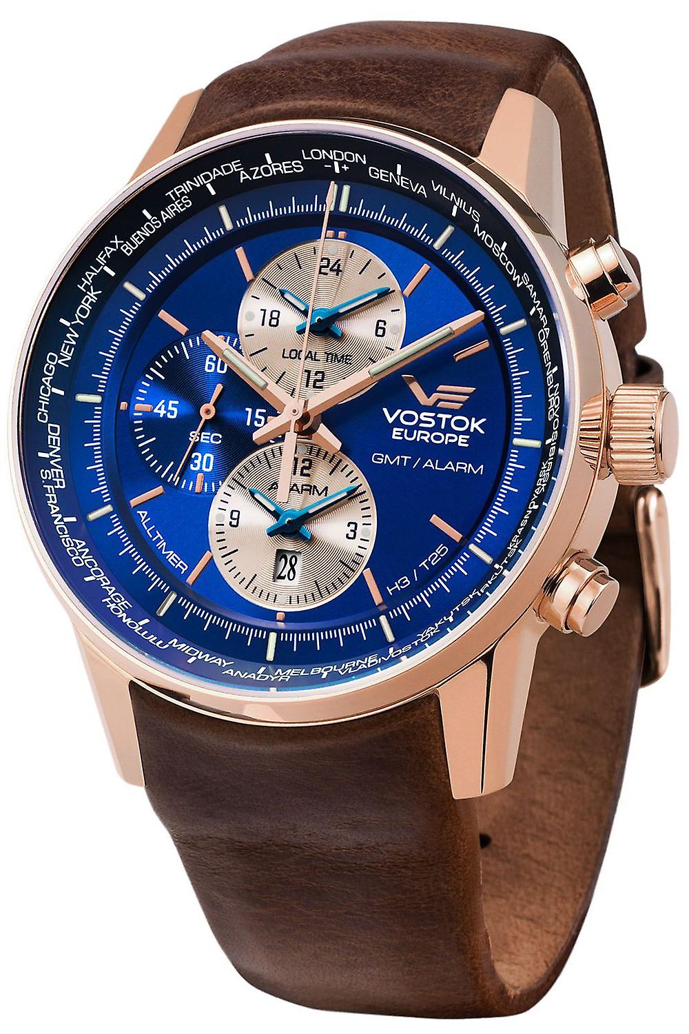 Vostok europe limousine alltimer Japanese Quartz Analog Man Watch with YM26-565B293 Cowskin Bracelet
