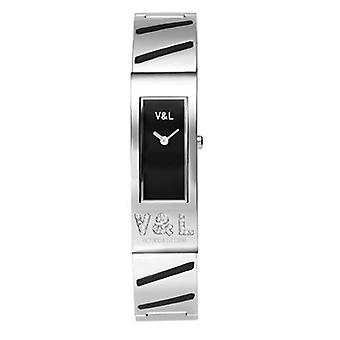 V & the tempo and at what time? Quartz Analog Women's Watch with Vl003206 Stainless Steel Bracelet