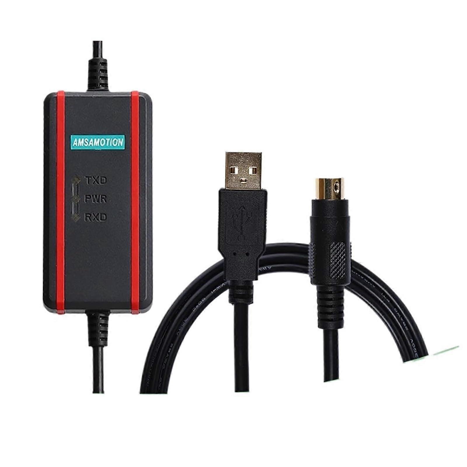 Industrial USB DVP PLC Programming Cable 3m with Isolation Design for Stable Data Transfer