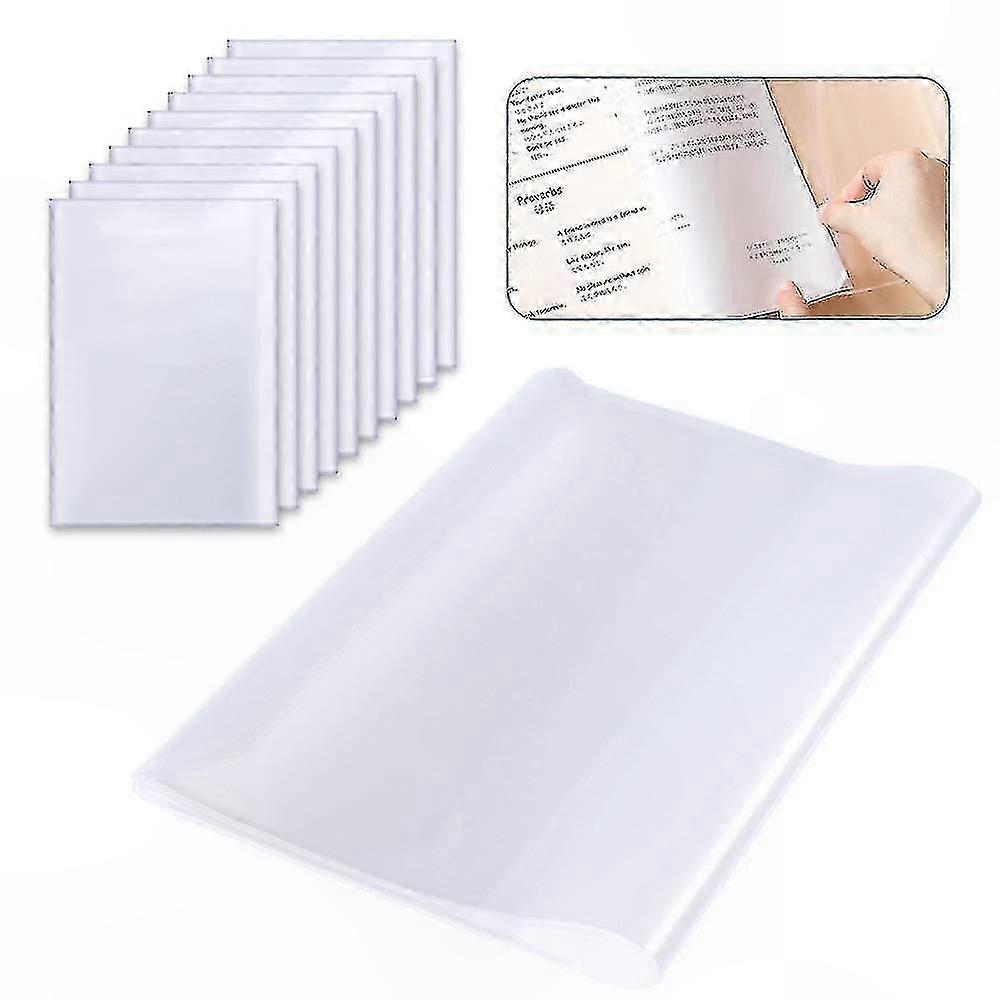 Reusable & Adjustable Thick Clear, 10pcs A4 Exercise Book Covers, Transparent Plastic