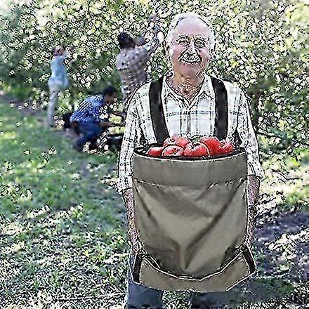 Waterproof Fruit Harvesting Apron - Durable 600D Storage Pouch with Adjustable Features for Picking