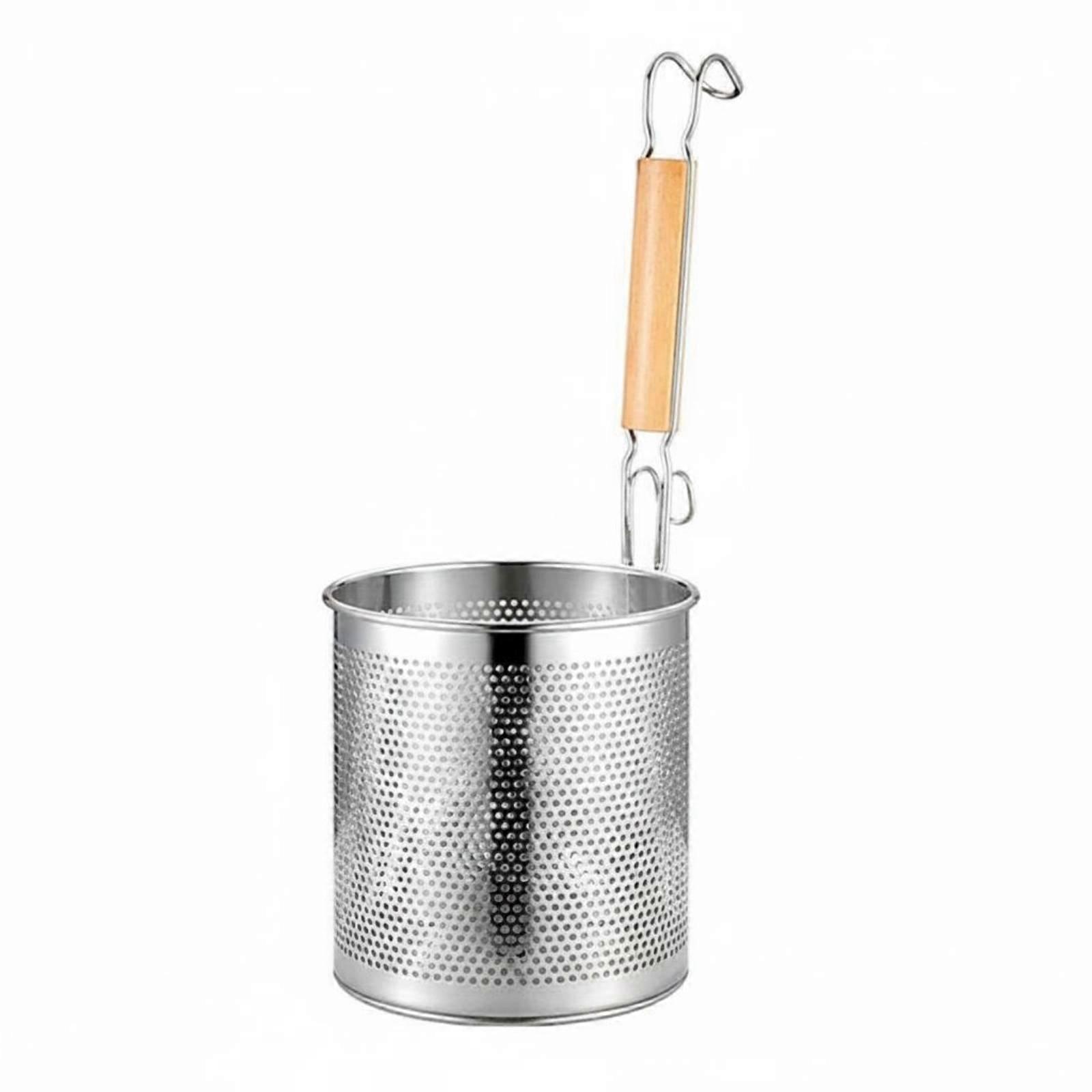 Hot Pot Colander Multi-Function Noodle Strainer Basket Easy to Clean Stainless