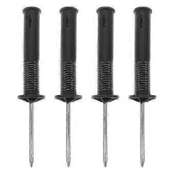 Soccer Corner Flag Spring Base Football Pole Ground Stakes Training Matte Black, for Outdoor & Travel