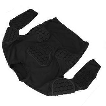 Goalkeeper Padded Shirt Long Sleeve Impact Proof Honeycomb Protective Goalkeeper Compression Shirt for Cycling Football S