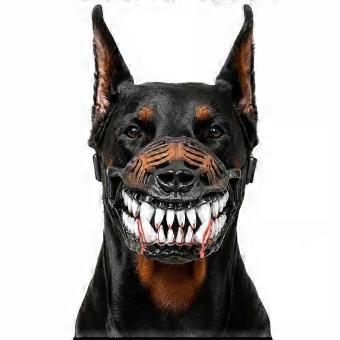 Hell Hound Monster Muzzle Scary Natural Latex Dog Costume Muzzle for Halloween Party Cosplay Daily Use Holiday Gift