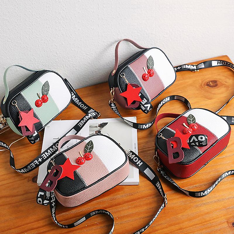 Luxury Strap Small Female Bag Shoulder Messenger Bag Women Handbag Cherry Design