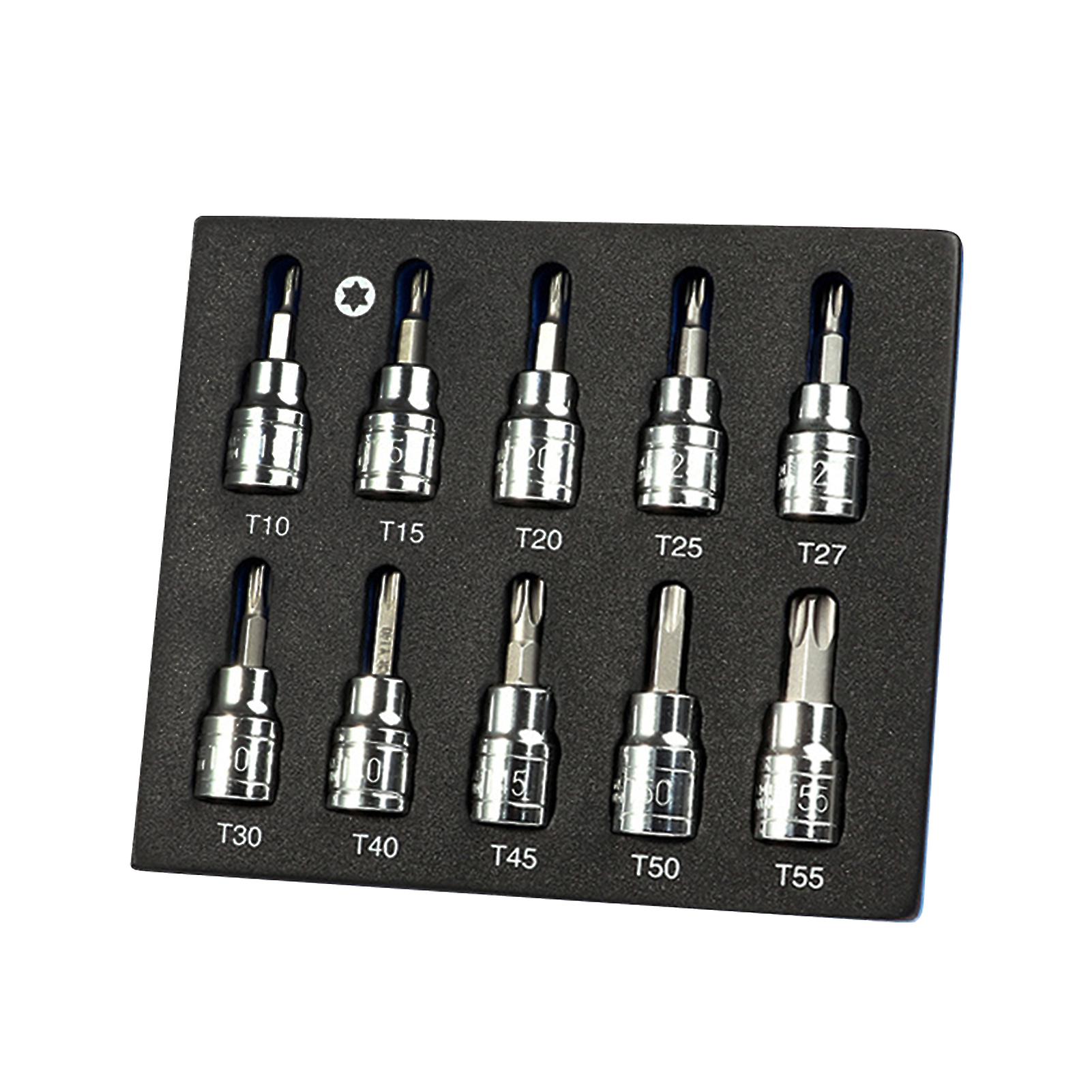 10pcs 3/8-inch Bit Socket Set