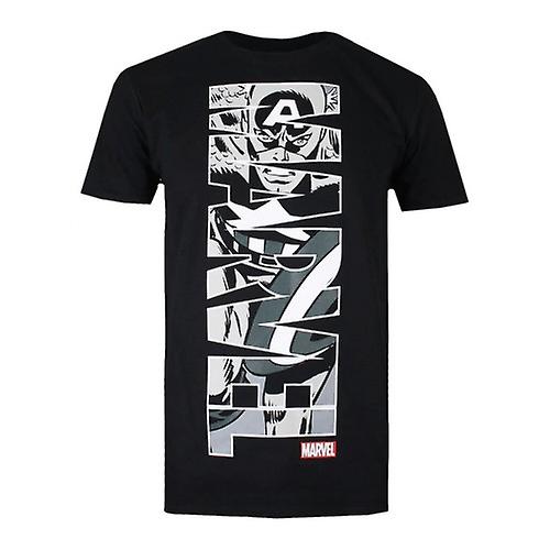 Captain America Mens Vertical T-Shirt