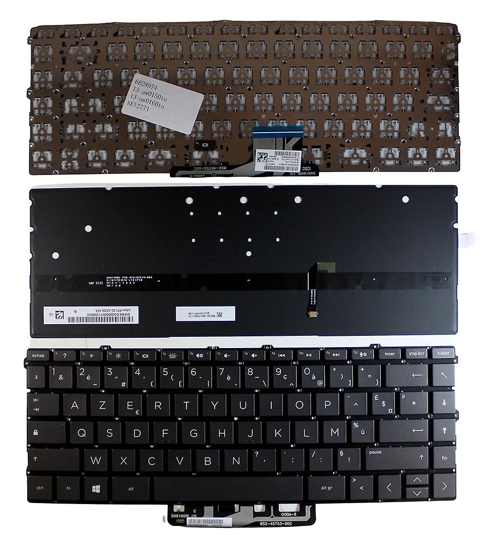 HP Spectre 13-aw0125TU 背光灰色法式布局替换笔记本电脑键盘
