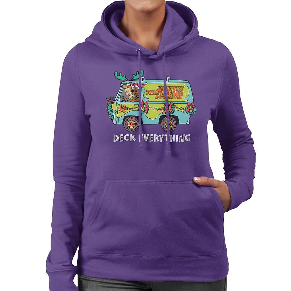Scooby Doo Christmas The Mystery Machine Women's Hooded Sweatshirt