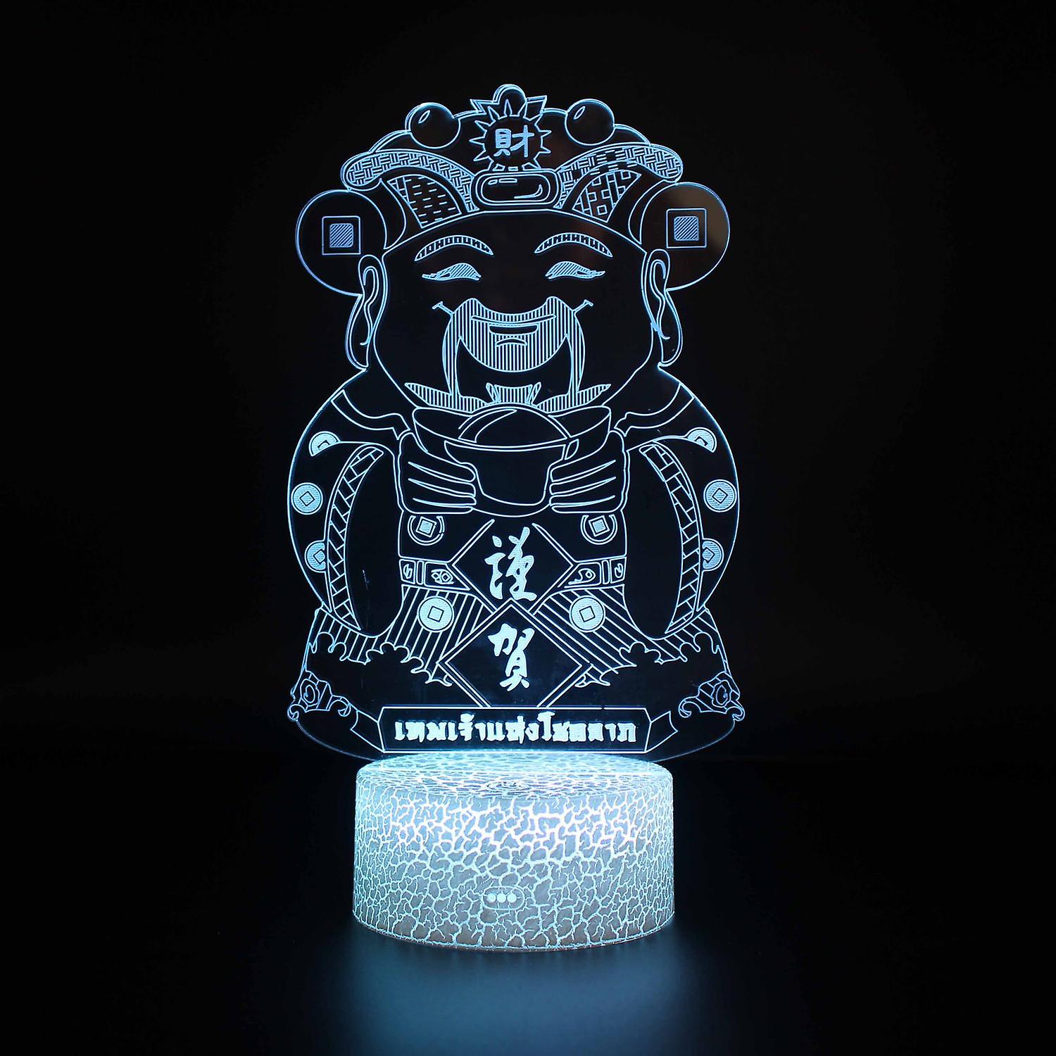 3D Touch Light Night 7 colors remote control Bouddha #692
