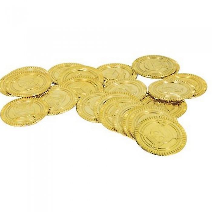 Unique Party Gold Plastic Coins (Pack Of 144)
