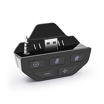 Game Controller Sound Enhancer Gamepad Headset Adapter for Xbox One S/X(Black)