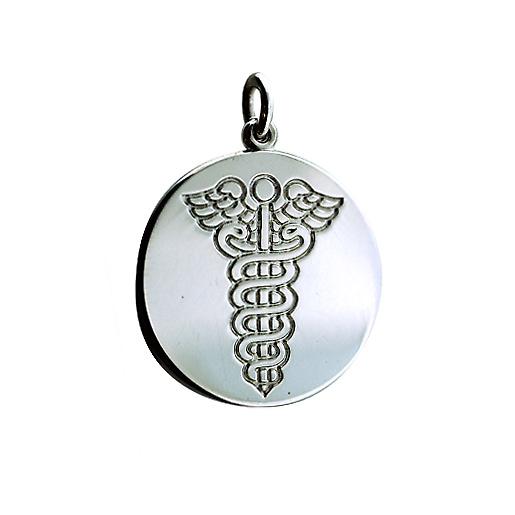 Silver 25mm round medical alarm Disc