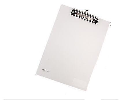 White A4 Plastic Clip Board Portable File Clipboard Hook Drawing Writing Pad