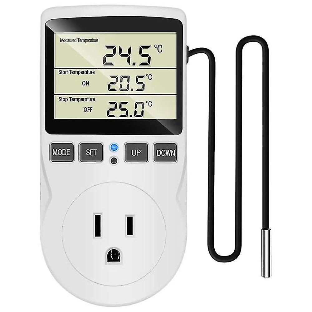 Digital Temperature Controller Reptile Thermostat Control Socket Plug Heat Pad Cooling Heating Pad