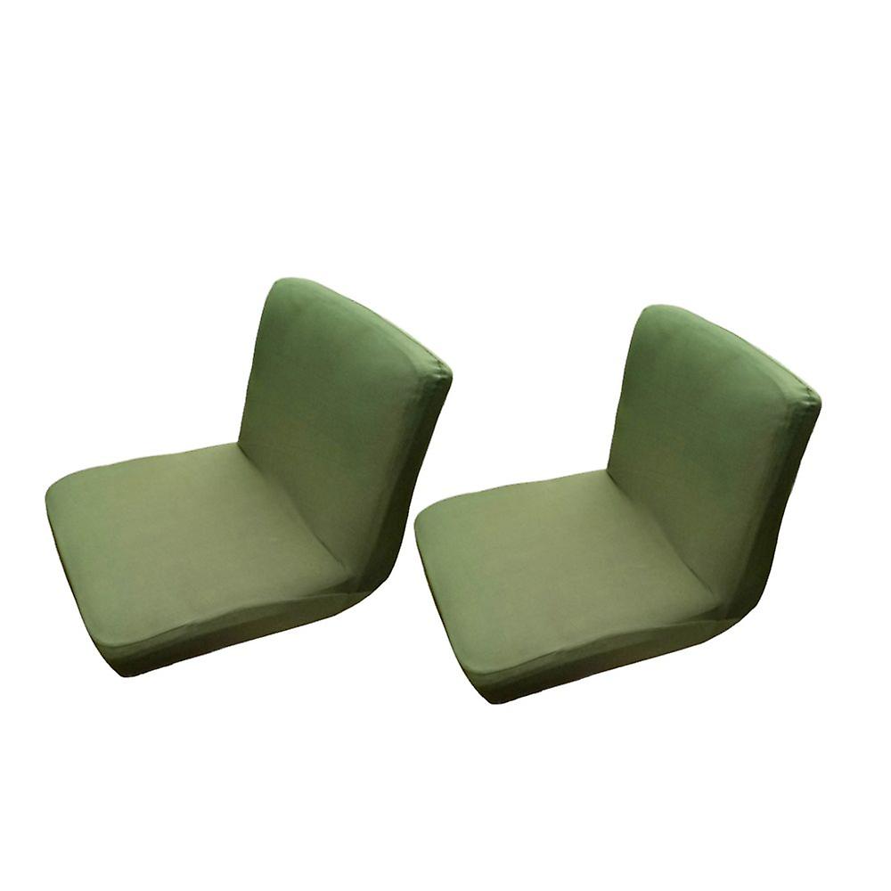 2xdark Green Spandex Stretch Low Back Short Chair Cover Stool
