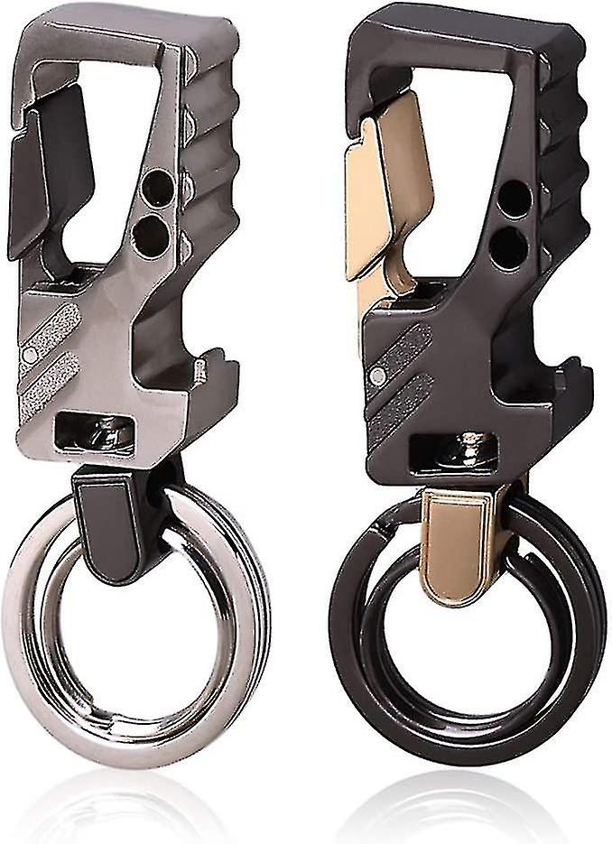 2 Pcs Keychain, Car Key Chain Metal Keyring Bottle Opener Keychain For Men