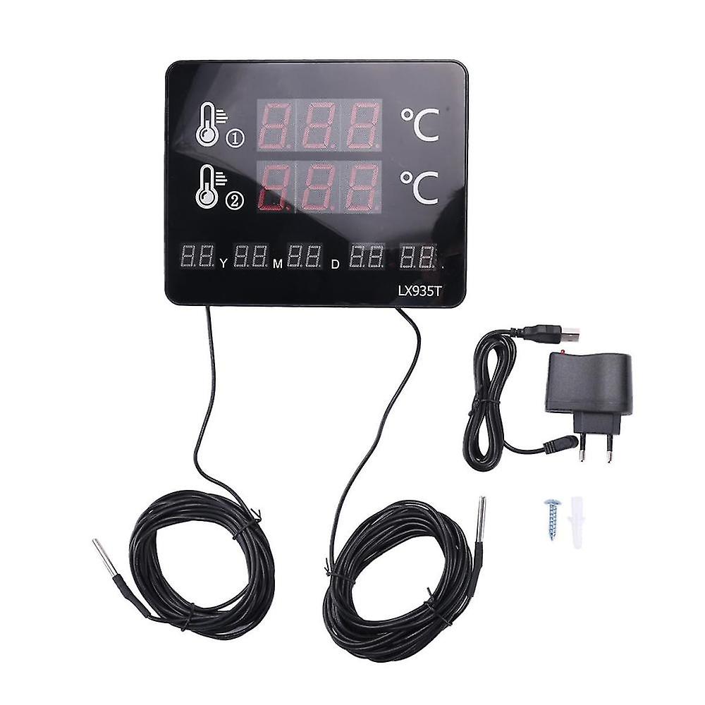Vattentemperatursensor hydrometer och termometer sondtermometer för pool akvarium Eu