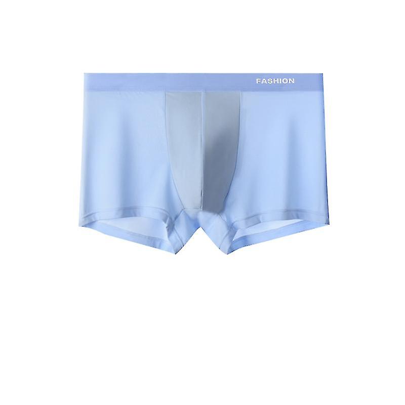 2st Män Ice Silk Underkläder U Konvex Design Low Rise Boxers Kort för vardagligt slitage