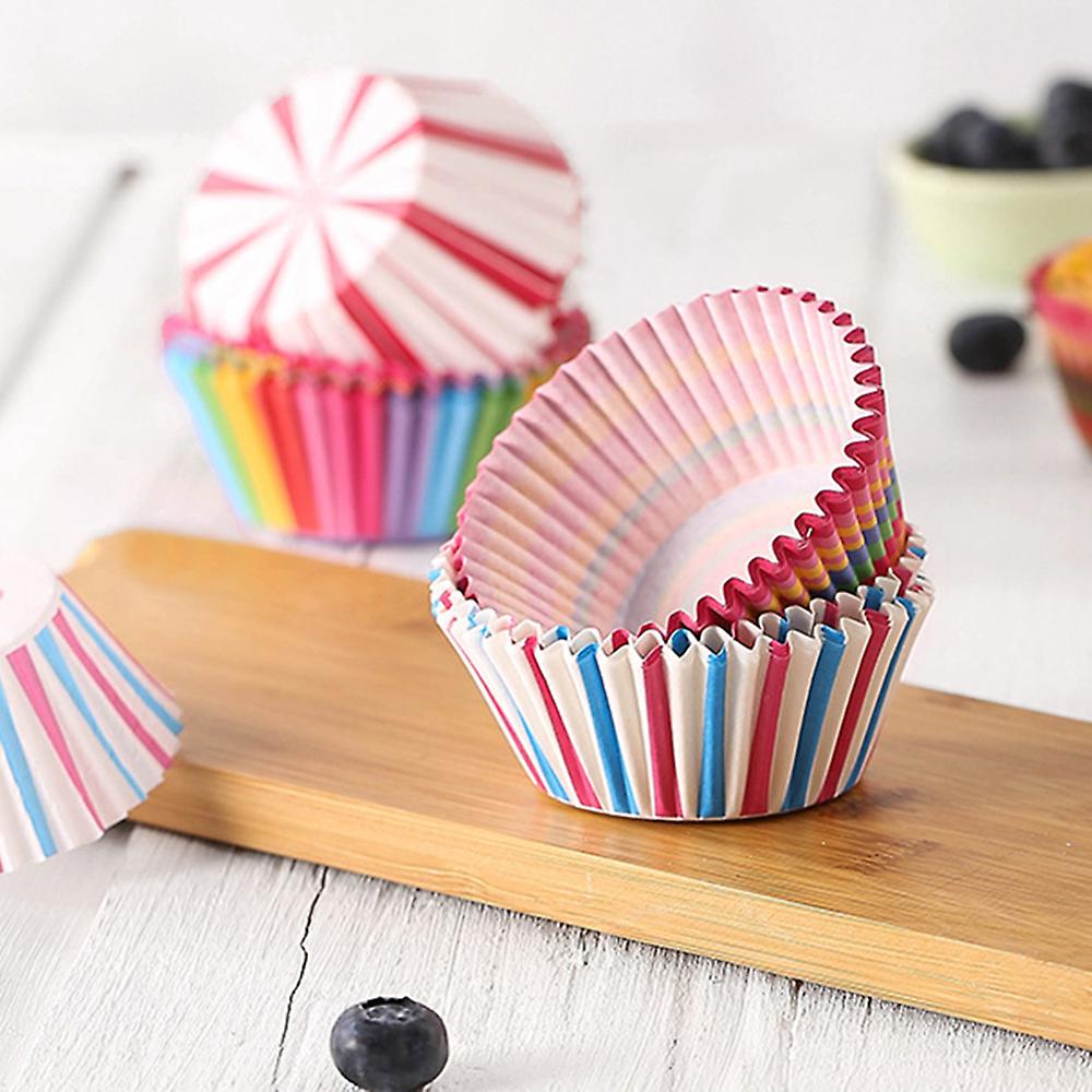 100pcs Disposable Cupcake Liner Colorful Pattern Tray Baking Hot Kitchen Baking Tools