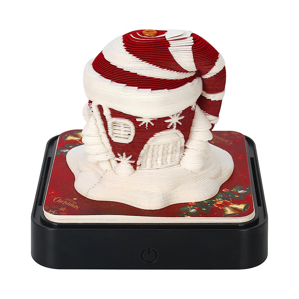 Personalized 3D Christmas House Notepad with Light Multi-Function DIY Paper Notes Gift for Birthday Chirstmas