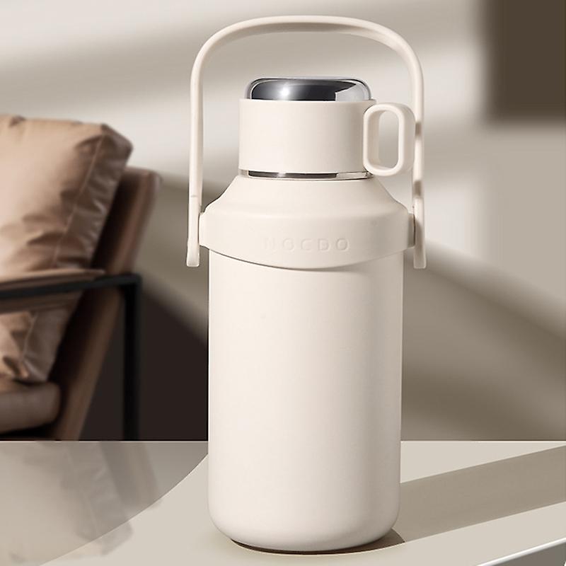 Outdoor Large Capacity Thermos Cup 1200ml White