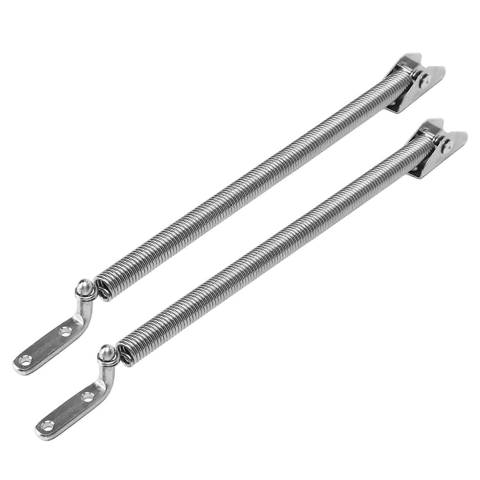 Set of 2 spring loaded hatch supports, 320mm long, made of strong and durable stainless steel.