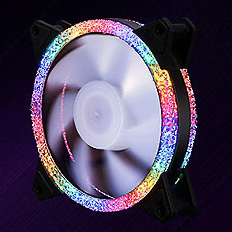 Computer System Cooling Parts Multicoloured 12cm Computer Pc Desktop Case Ice Drill Cooler Aurora Rgb Argb Mute Cooling Fan