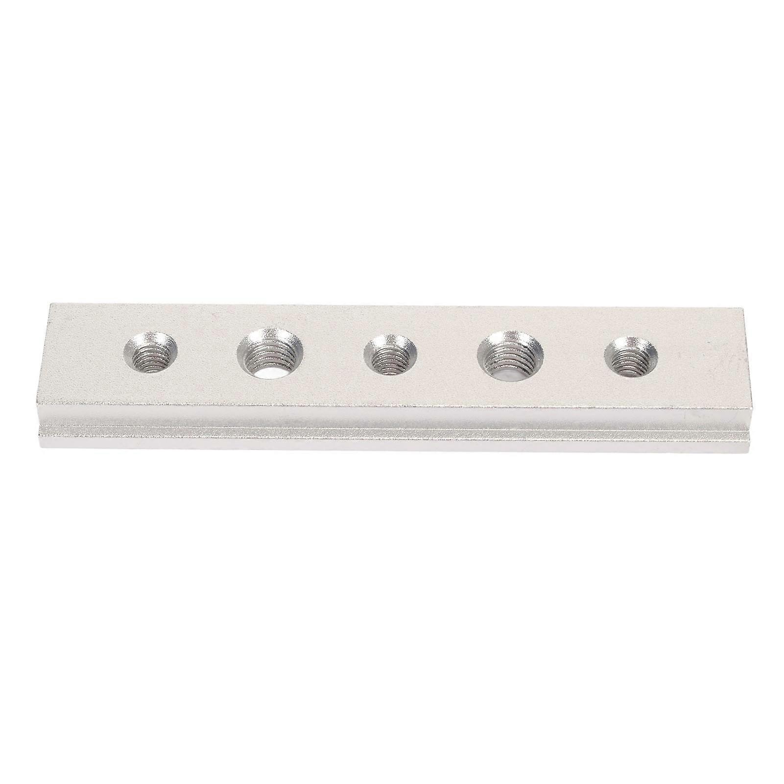 MechKit Woodworking Slot Track 2 in 1 Compact Wood Router Base, Aluminum Alloy T Slot Miter Track Jig, 300mm Slide Strip with Hole for Engraving
