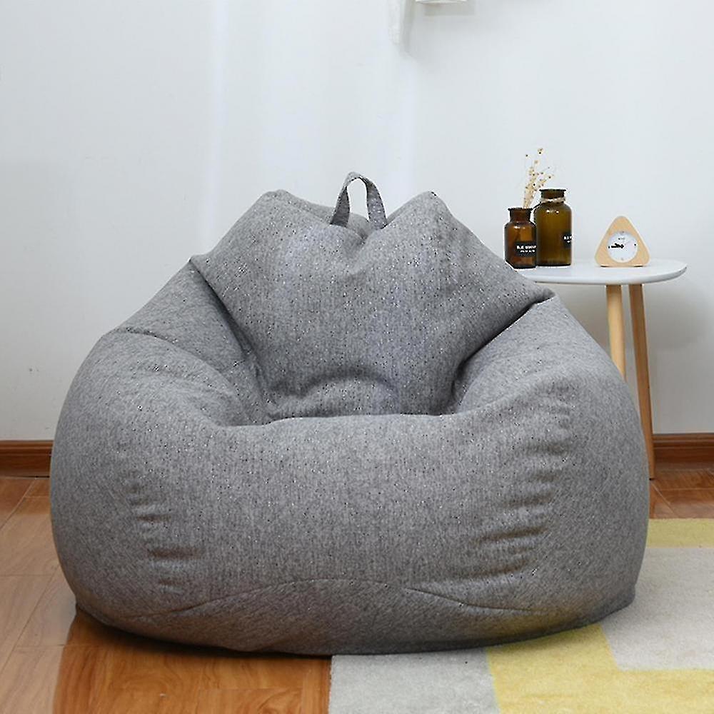 Extra Large Poltrona a sacco Sedie Divano Copridivano Interno Pigro Lettino per Adulti e Bambini Grigio 90 * 110cm