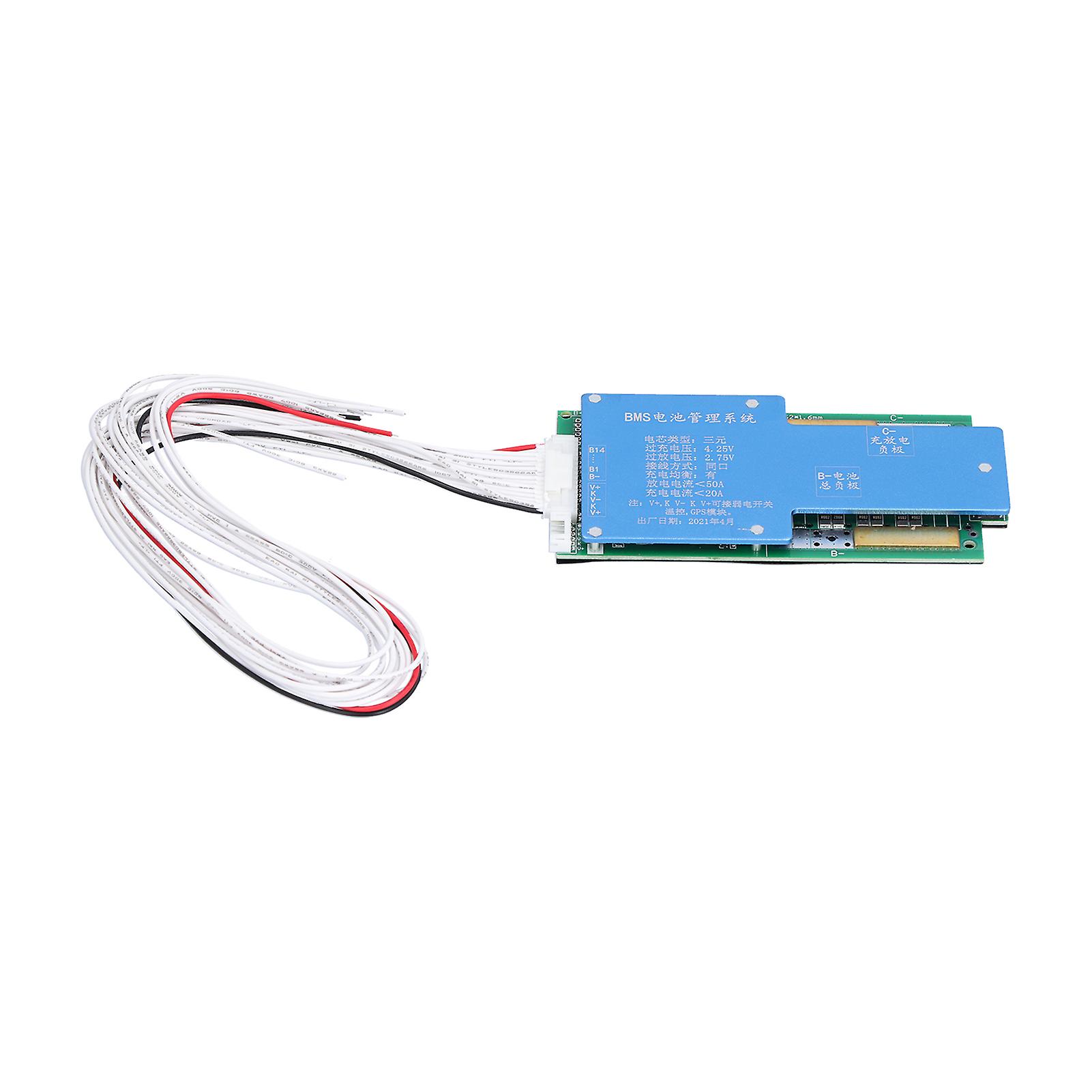 Lithium Battery Protection Board Ternary BMS Balance Charging Module Electronic Component 50A