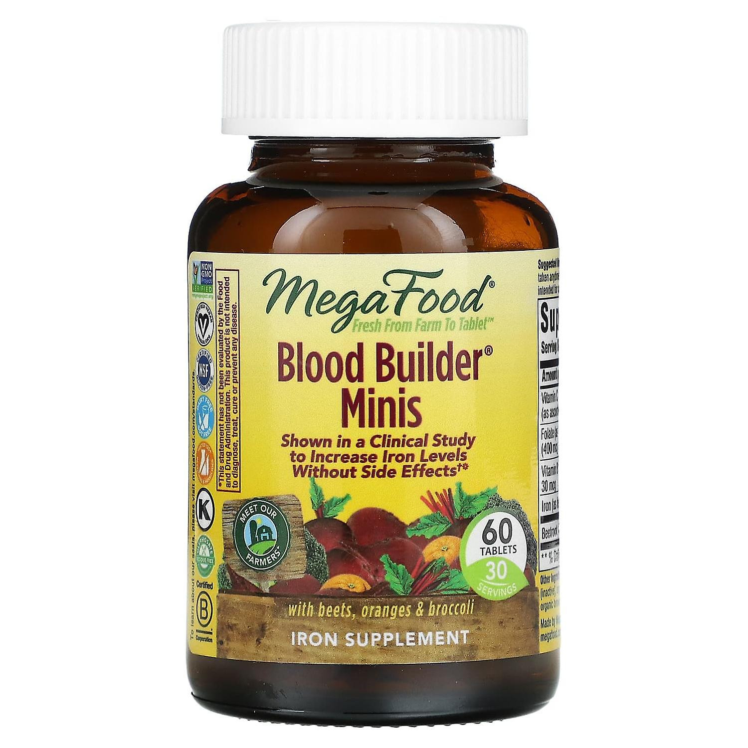 MegaFood, Μίνι Κατασκευαστής Αίματος, 60 Ταμπλέτες