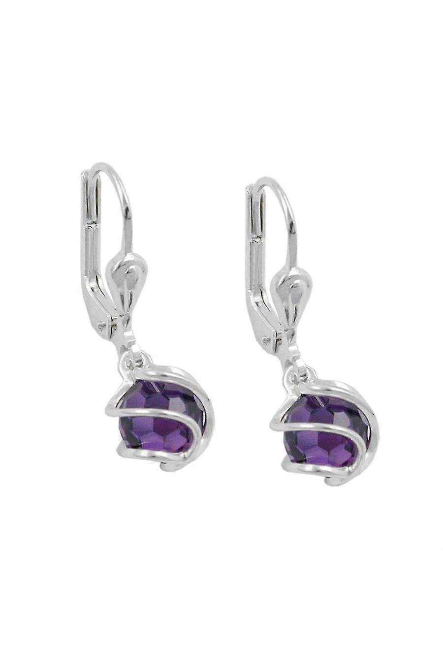Earrings Leverback Zirconia Silver 925 - Gl93246